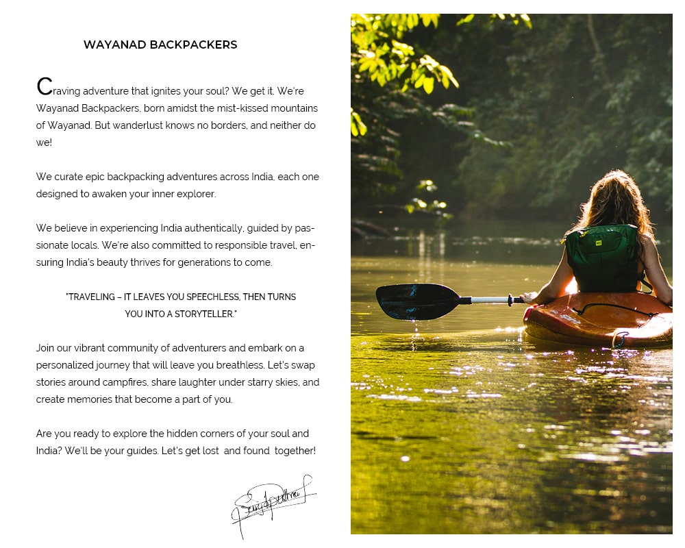 A message to all the brotherhood of Wayanad backpackers